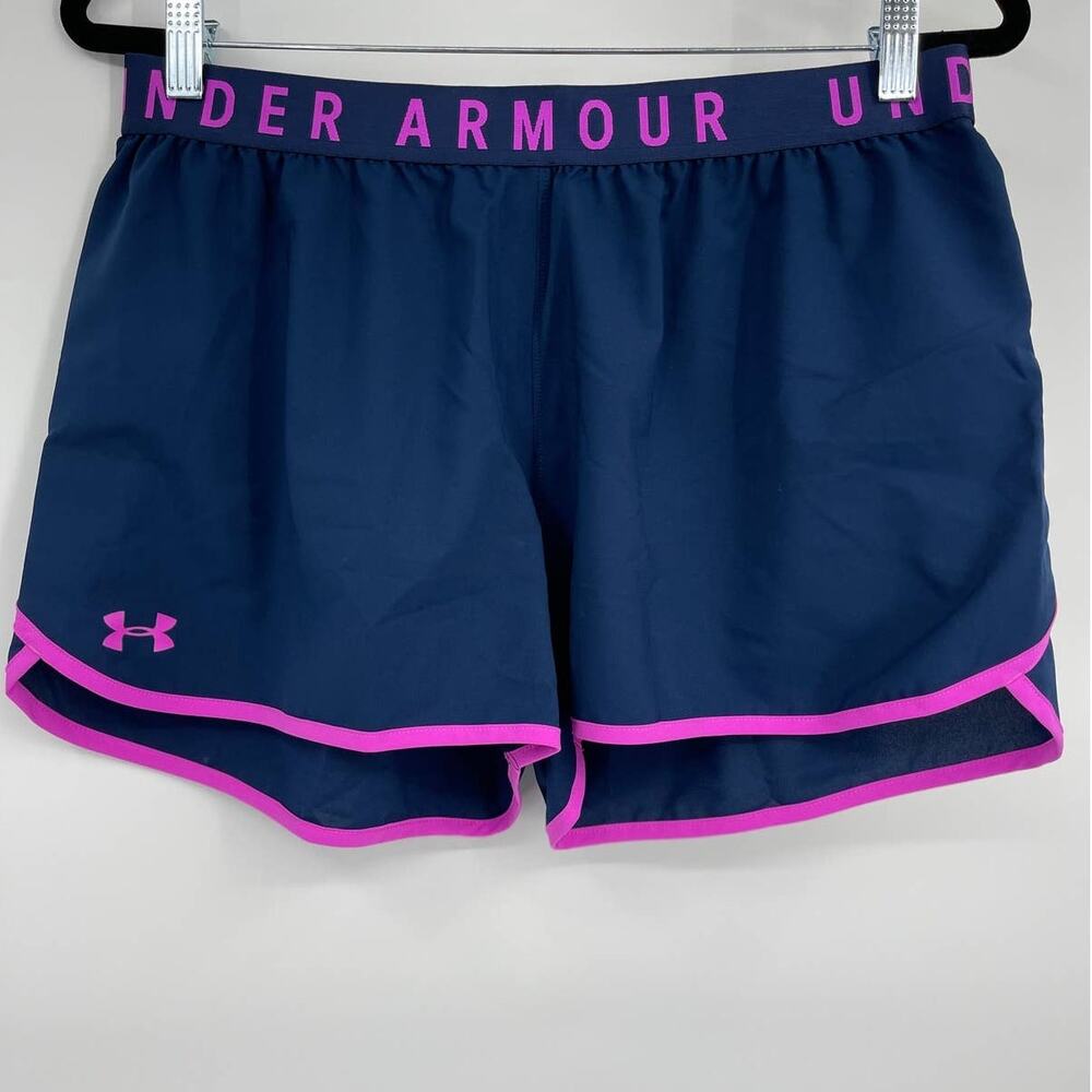 Under Armour Heat Gear Loose Shorts Elastic Waist Workout Gym Size Large NEW - Picture 9 of 10